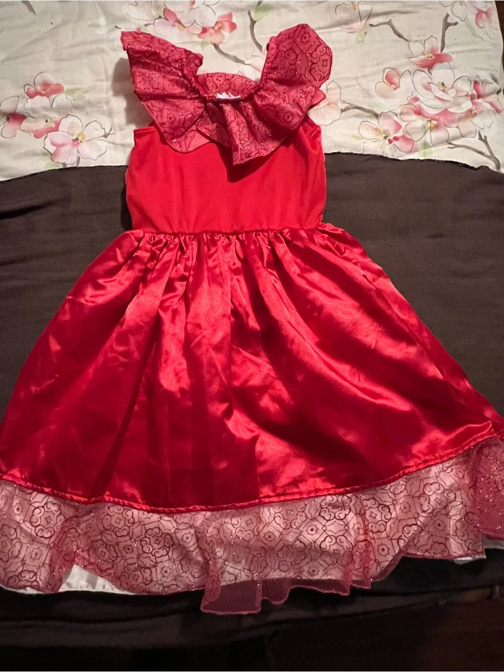 DISNEY STORE ELENA OF AVALOR COSTUME DRESS sz 3 with Attached belt